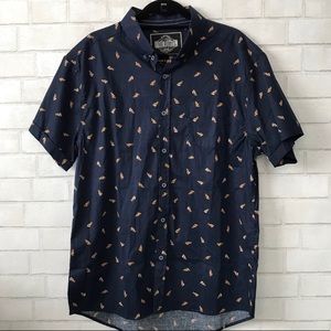 Pizza button-up shirt